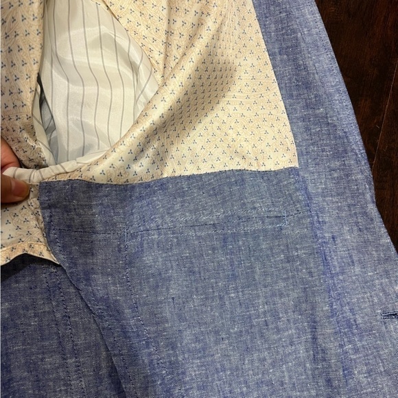 ALLEN FLUSSER blue sportcoat jacket XXL *based on measurement - Picture 4 of 10